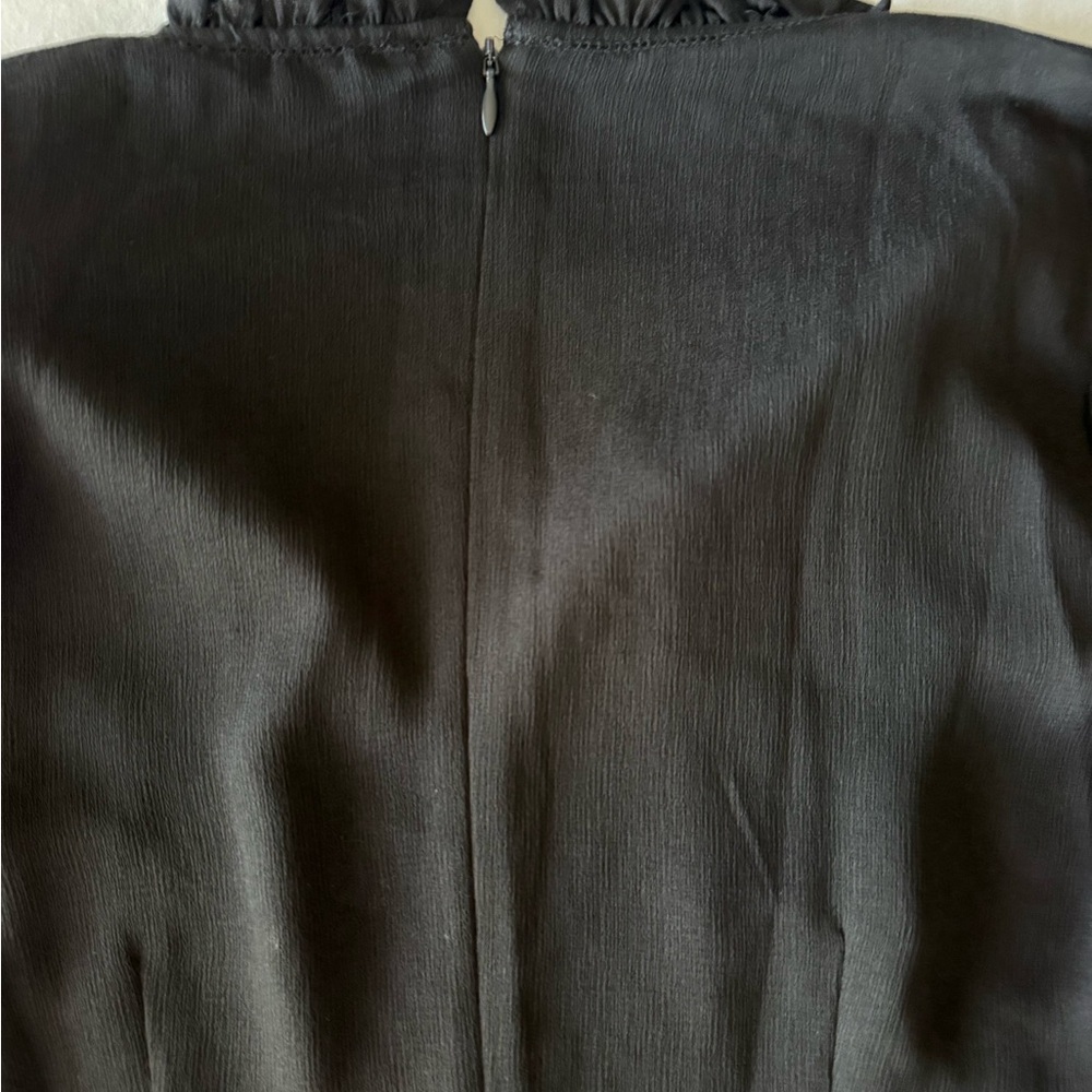 Ann Taylor Black Dress with Geometric Embroidery - Picture 9 of 12